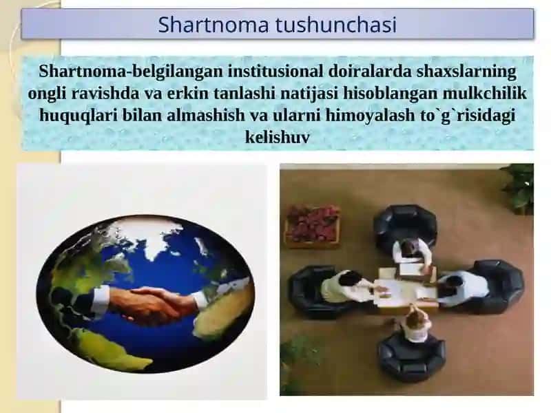 Shartnomalar nazariyasi 2