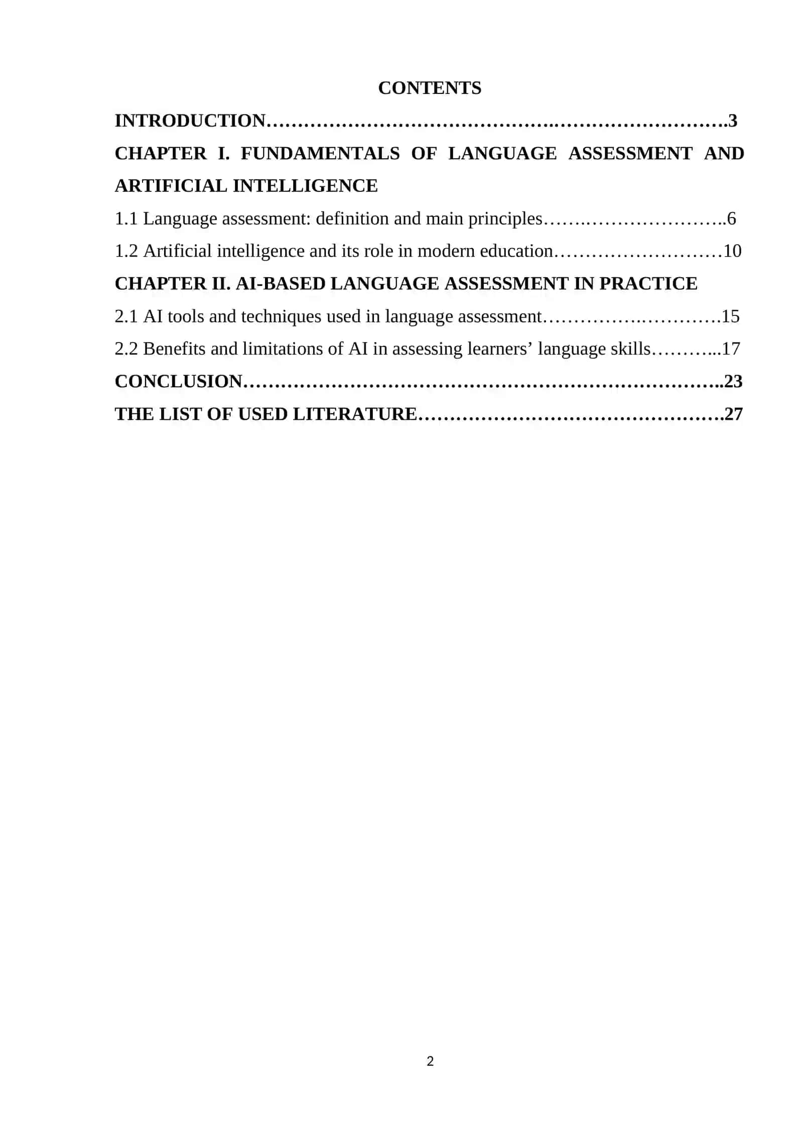 USING ARTIFICIAL INTELLIGENCE IN LANGUAGE ASSESSMENT 2