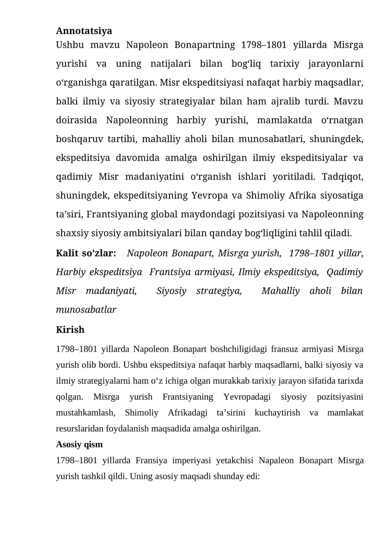 Napoleon Bonapartning Misrga yurishi 2