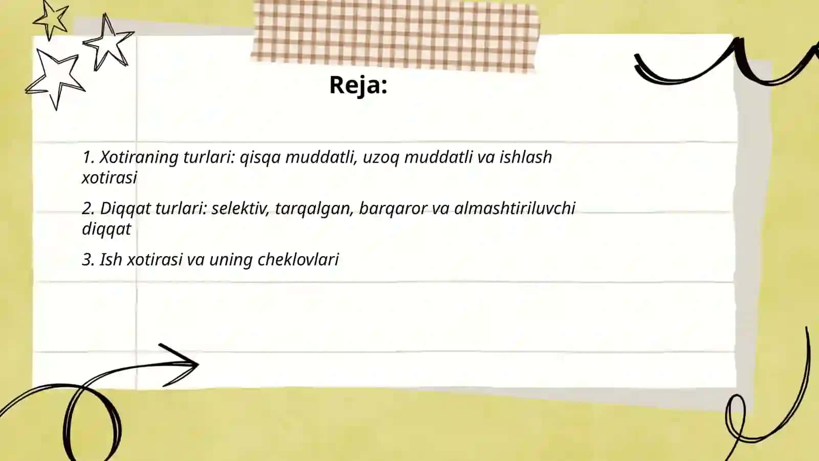 Xotira va diqqat 2