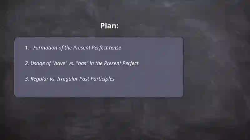 Present perfect tense 2