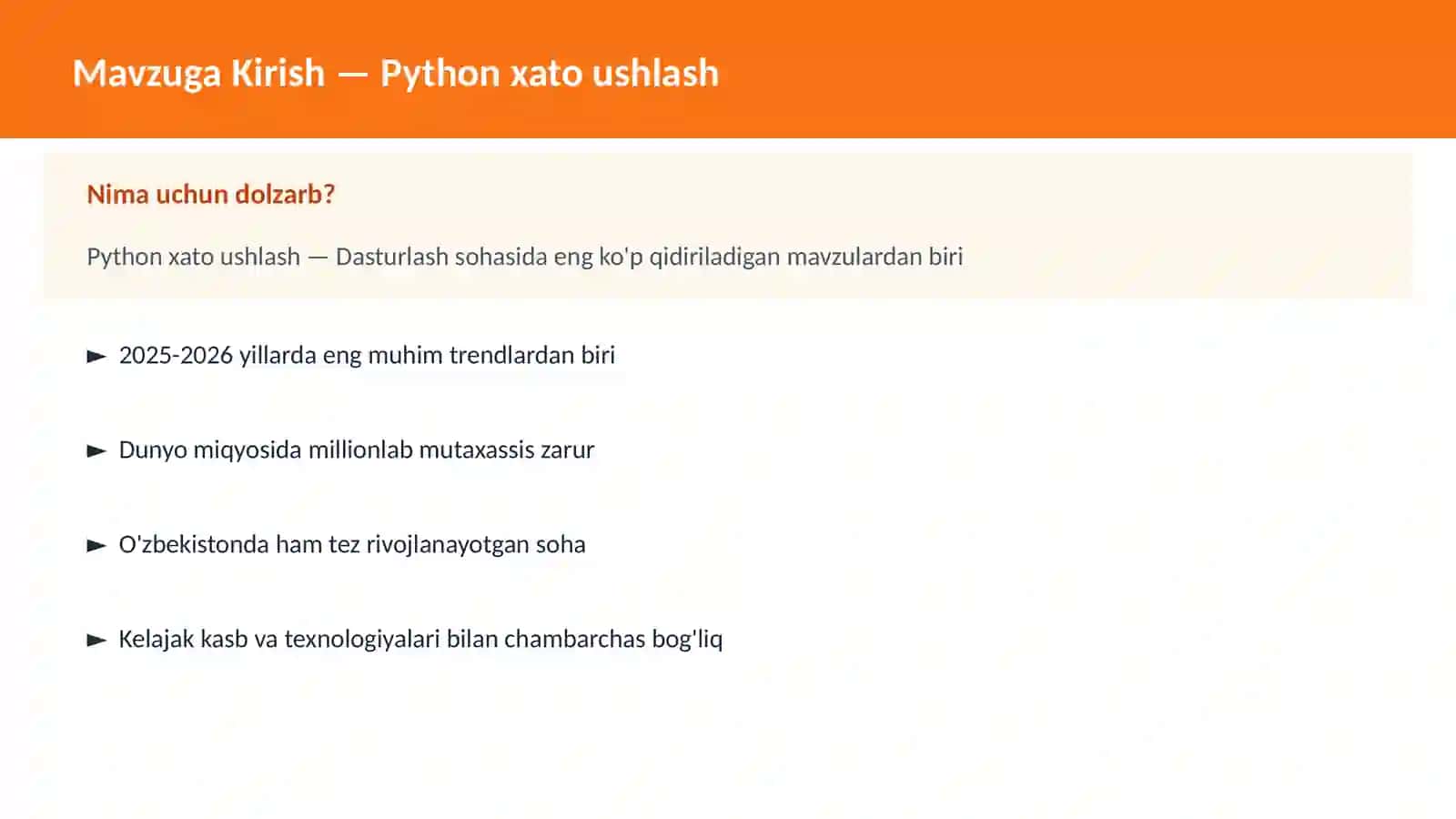 Python xato ushlash 2