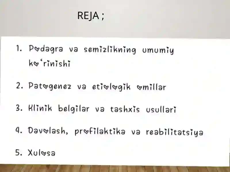 Podagra va semizlikni bartaraf etuvchi vositalar 2
