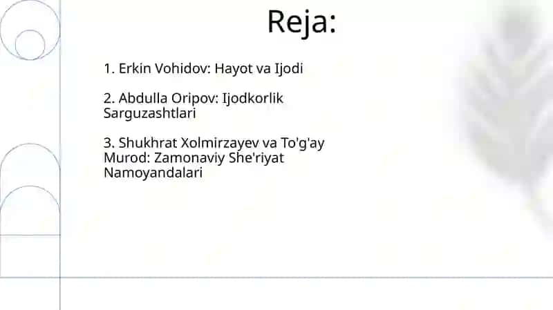 Erkin Vohidov: Hayot va Ijodi 2