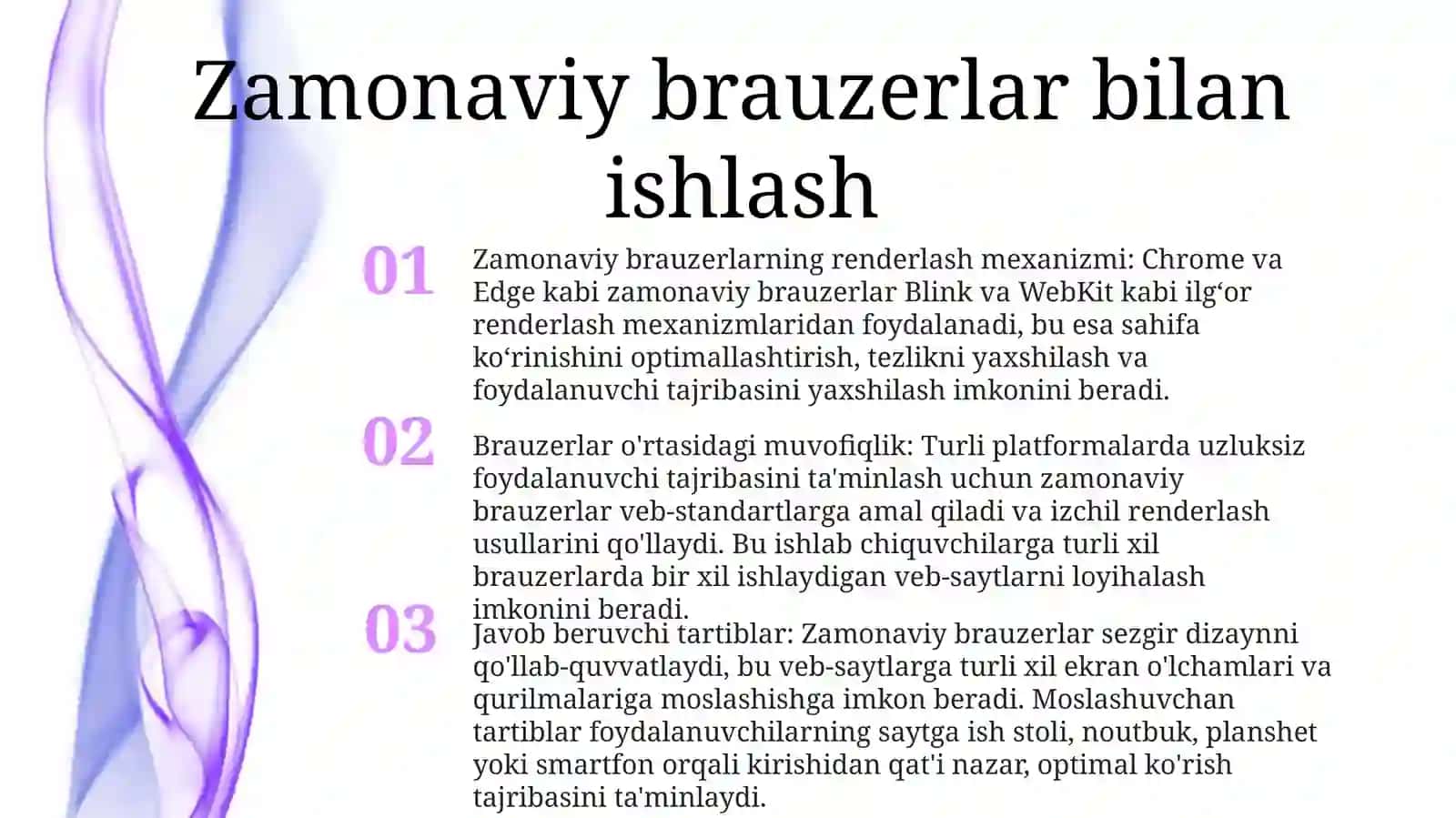 Brauzerlar Bilan Ishlash 2
