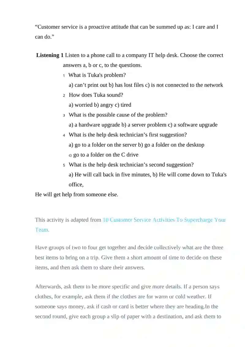 Customer Service Definitions 2