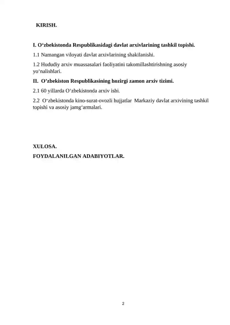 O‘zbekistonda Respublikasidagi davlat arxivlarining tashkil topishi 2