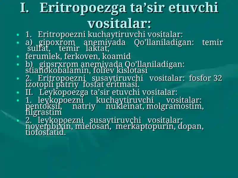 QONXOSIL BO’LISHIGA TA’SIR ETUVCHI VOSITALAR 2