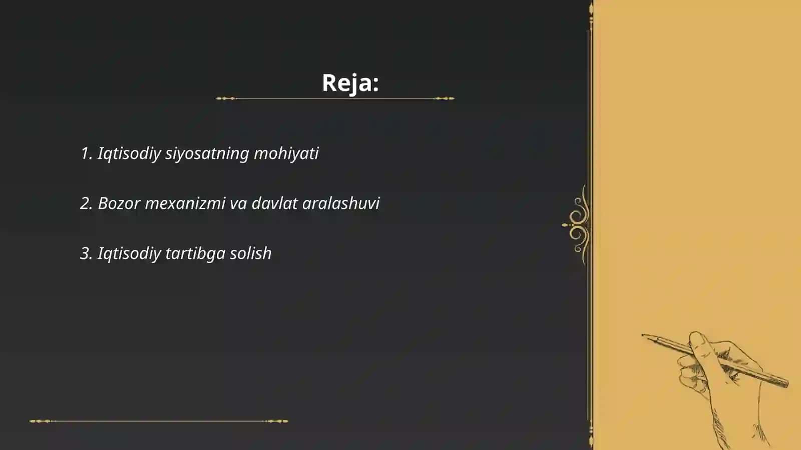 Iqtisodiy siyosatga kirish 2