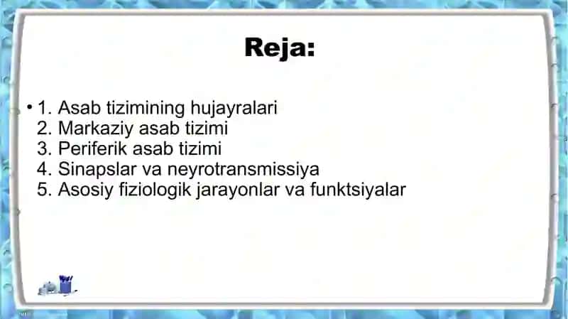 Asab tizimi fizologiyasi 2
