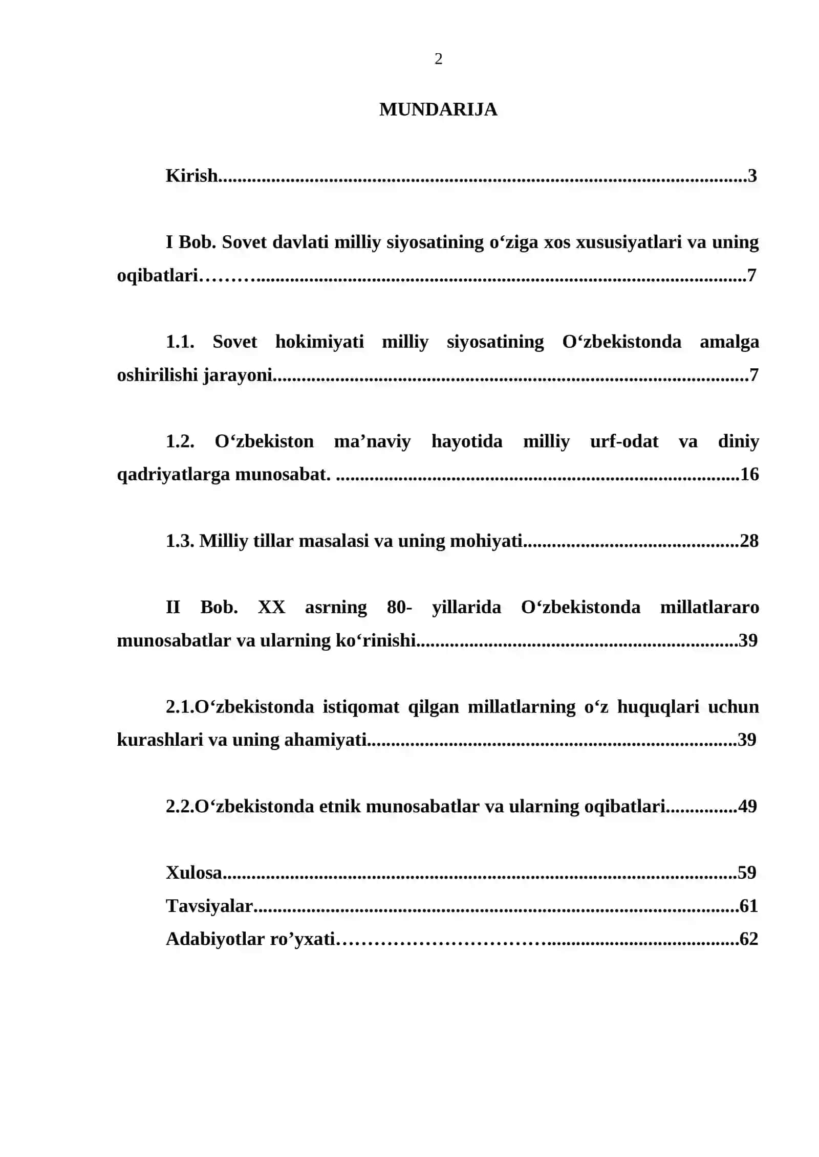 O‘zbekistonda milliy siyosat (XX asr 80-yillar misolida) 2