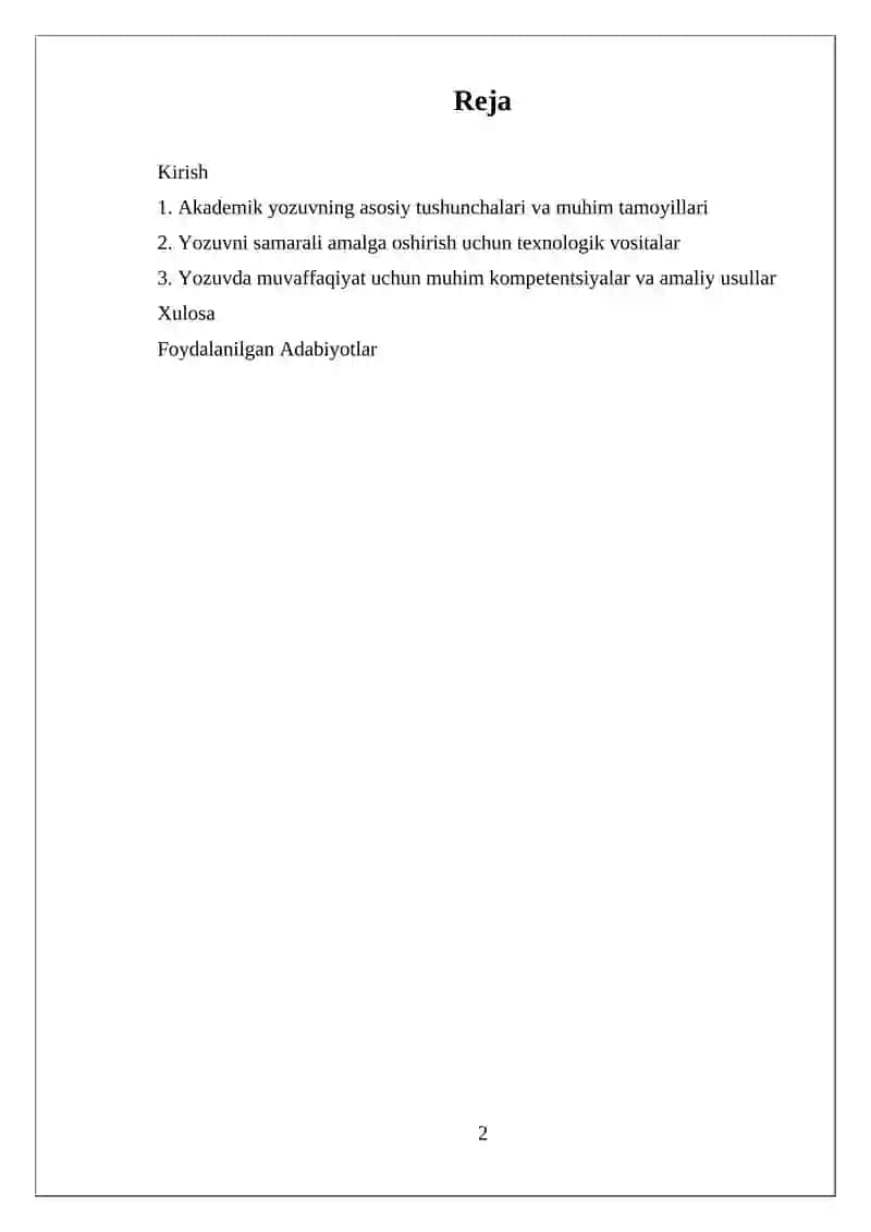 Akademik Yozuv va Samarali Amalga Oshirish Omillari 2