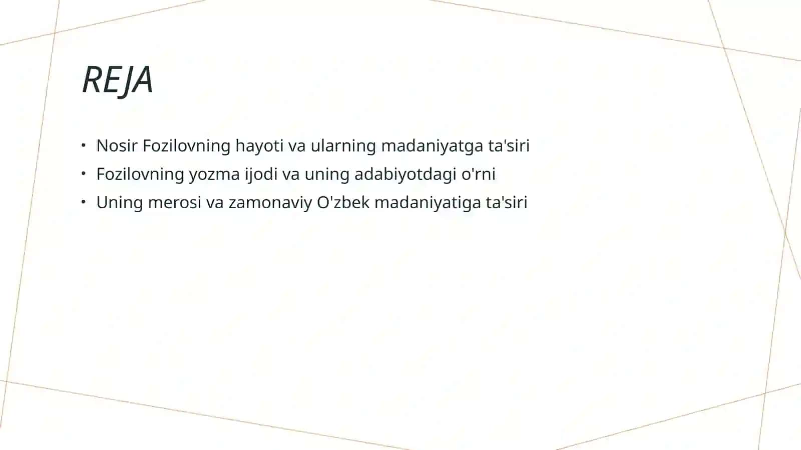 Nosir Fozilovning hayoti va ijodi 2