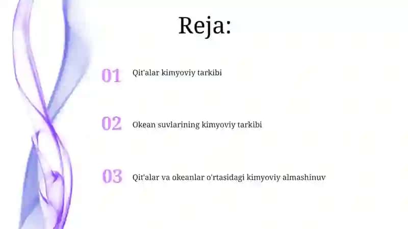 Materik va okean suvlari kimyosi 2