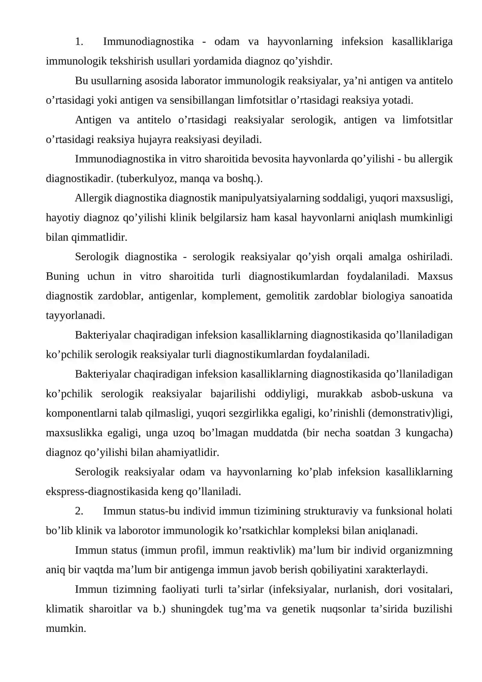 Serologik reaksiyalarning immunodiagnostikada qo’llanilishi 2