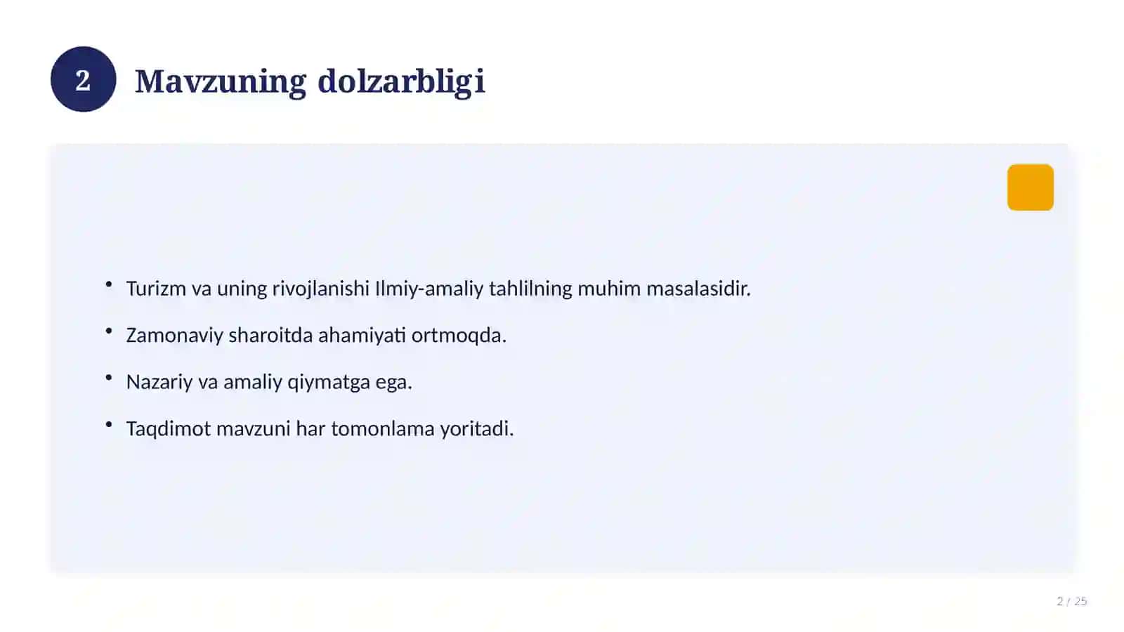 Turizm va uning rivojlanishi 2