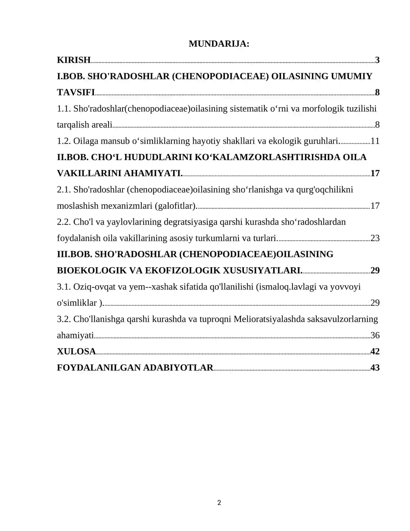 BOTANIKA FANI KURS ISHI 2