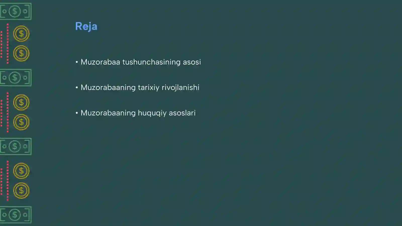 Muzorabaa tushunchasi islom moliyasida 2