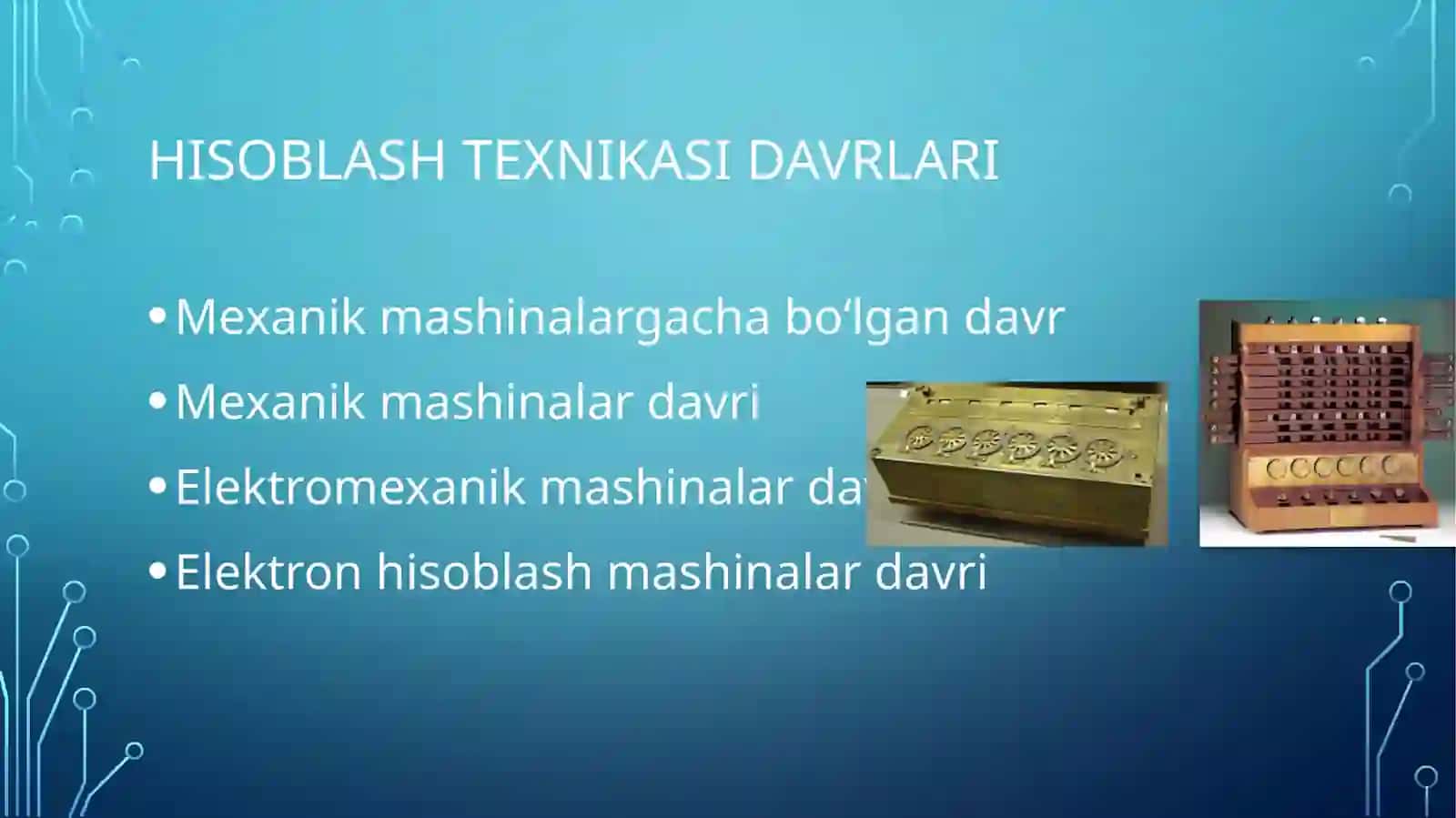 Hisoblashtexnikasingirivojlanishi va avlodlari 2