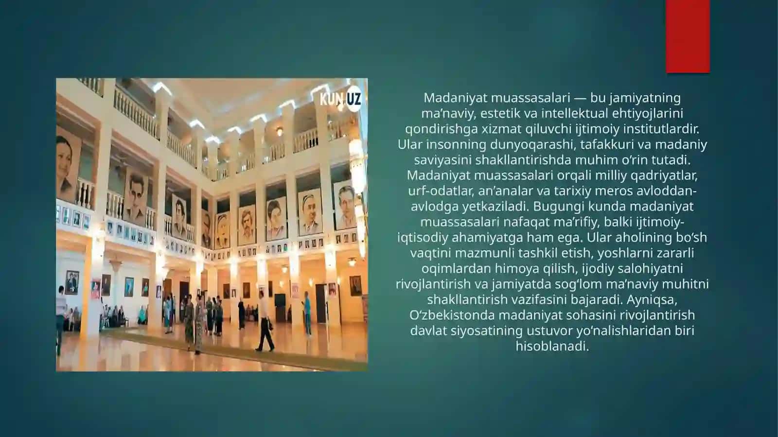 Madaniyat muassasalaridagi ko‘ngilochar markazlar 2