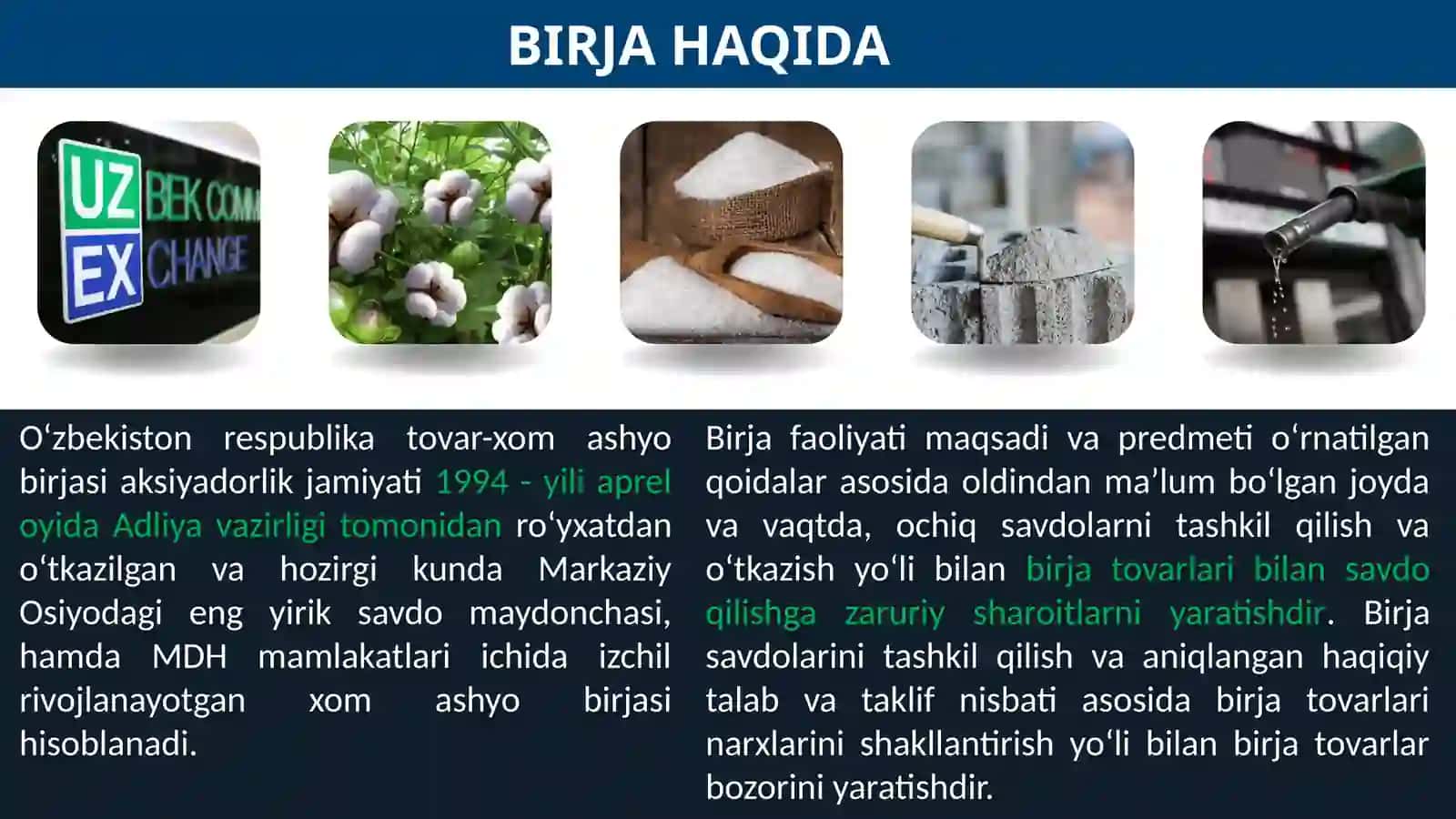 O‘zbekiston respublika tovar-xom ashyo birjasi 2