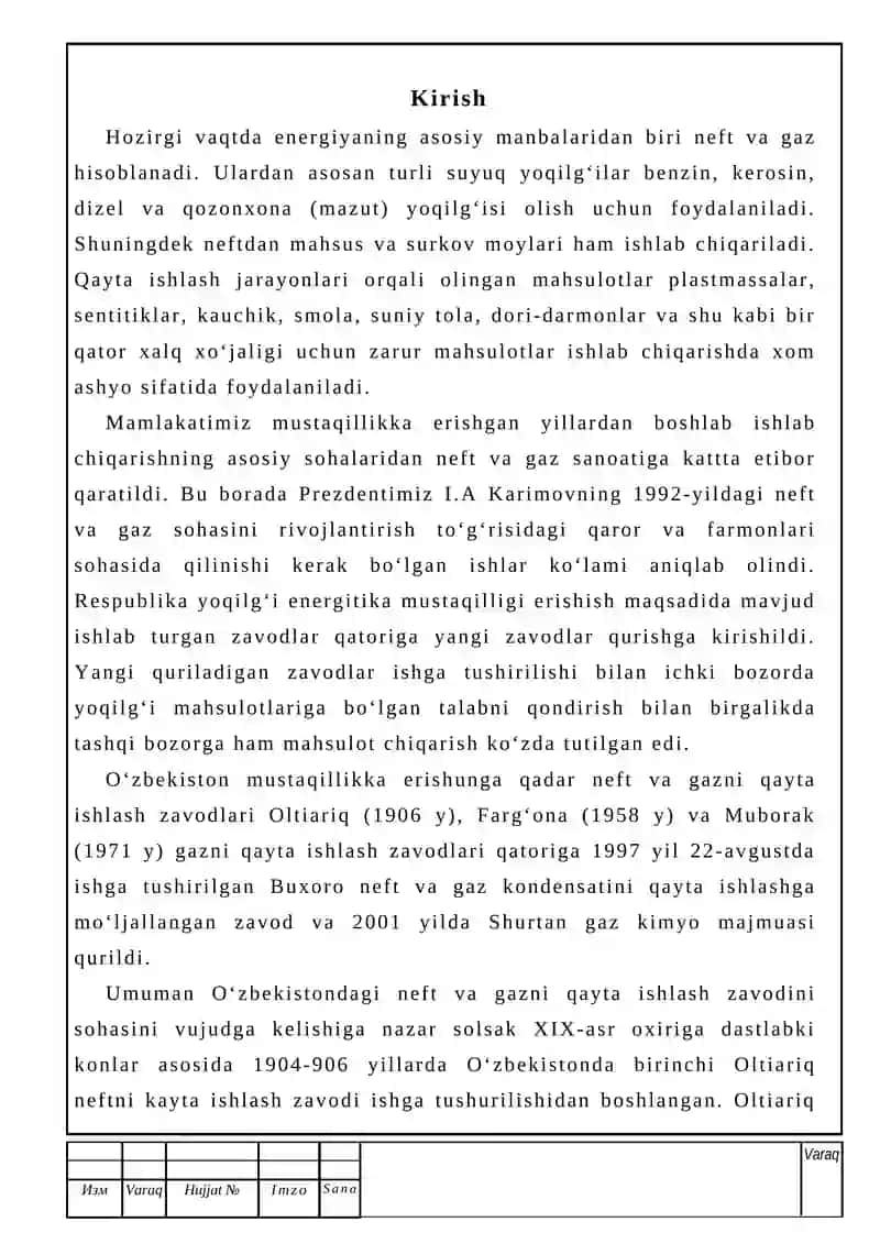 Nitrozlashgan gaz xosil qilish jarayonini avtomatlashtirish 2