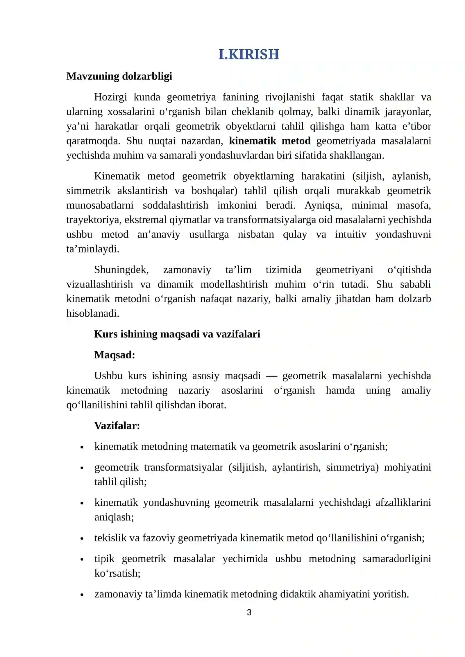 Geometrik masalalarda kinematik metod. 2