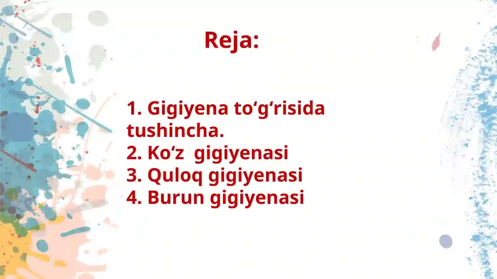 Gigiyenaning bir necha sohalari 2