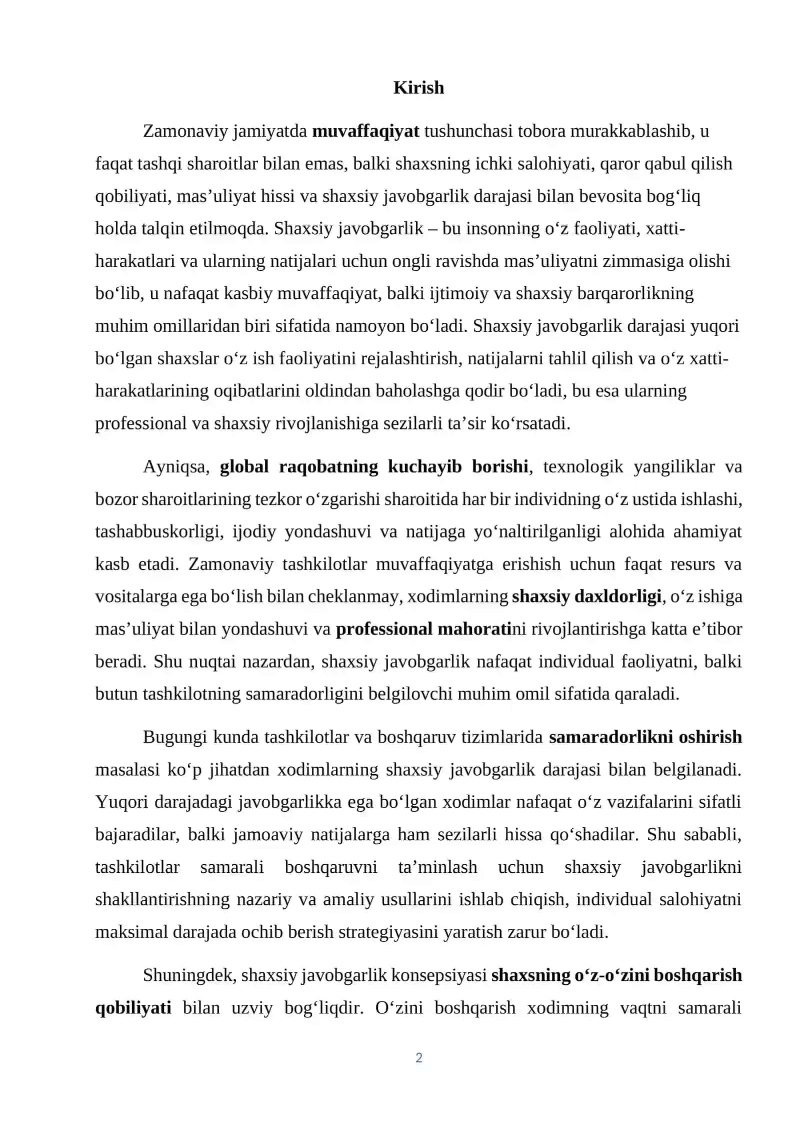 Shaxsiy javobgarlikni shakllantirish 2