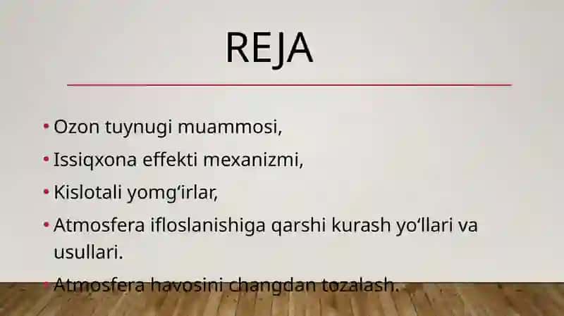 Ozon tuynugi muammosi 2