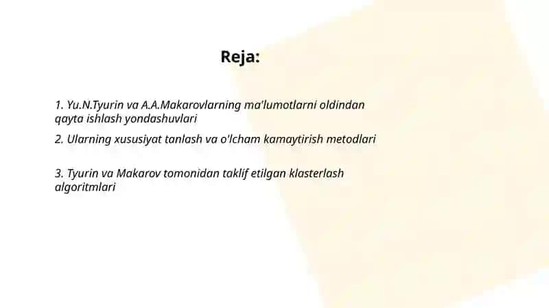 Ma'lumotlarni tahlil etish yondashuvlari 2