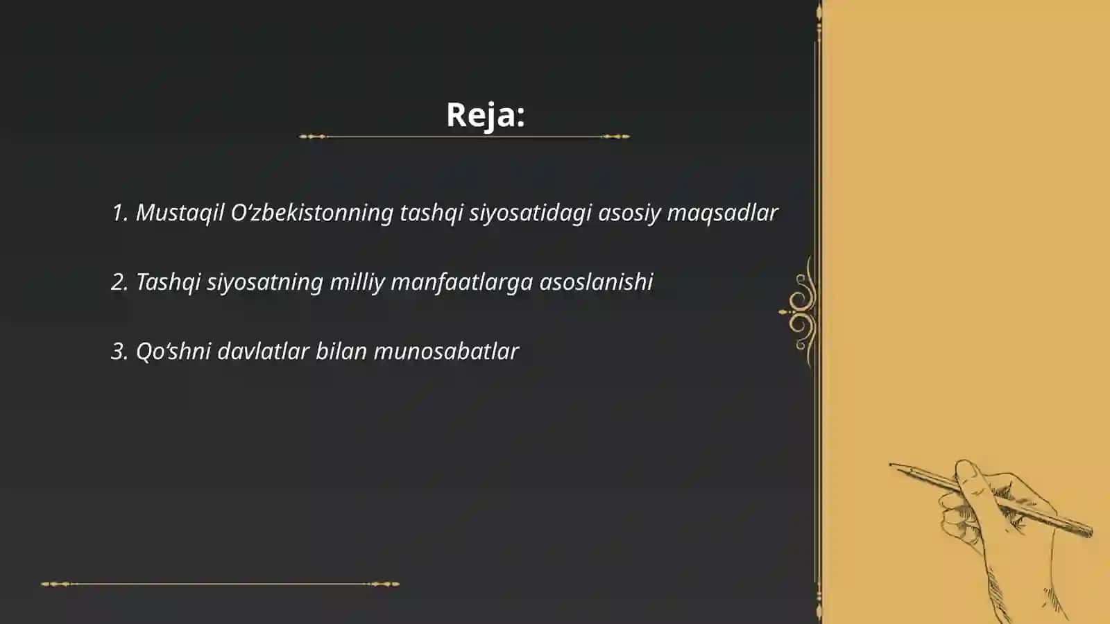 Mustaqil O‘zbekiston tashqi siyosatining asosiy omillari 2