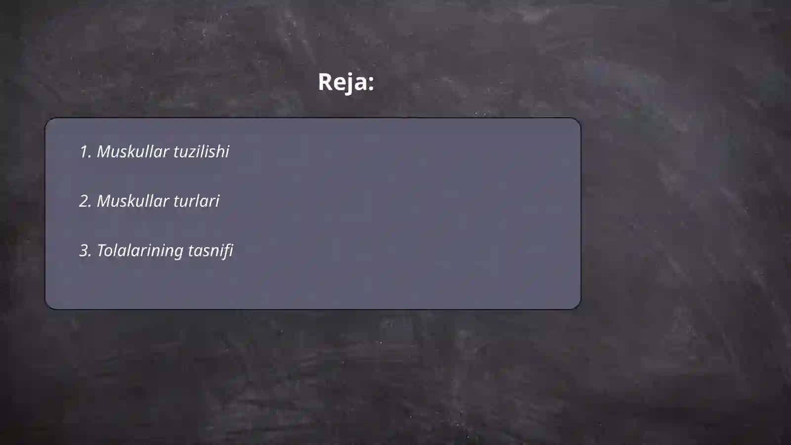 Muskul tolalarining xususiyatlari 2
