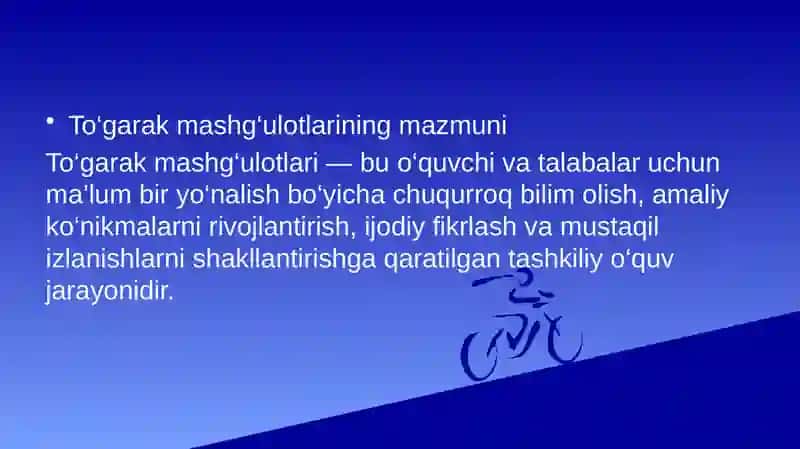 To'garak mashg'ulotlari 2