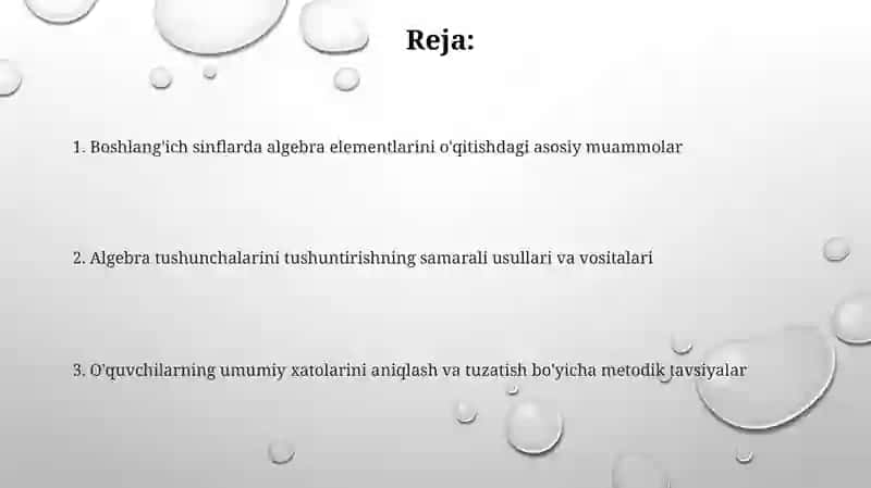 Boshlangʻich sinflarda algebra elementlarini o'rgatishga doir masalalar yechish 2