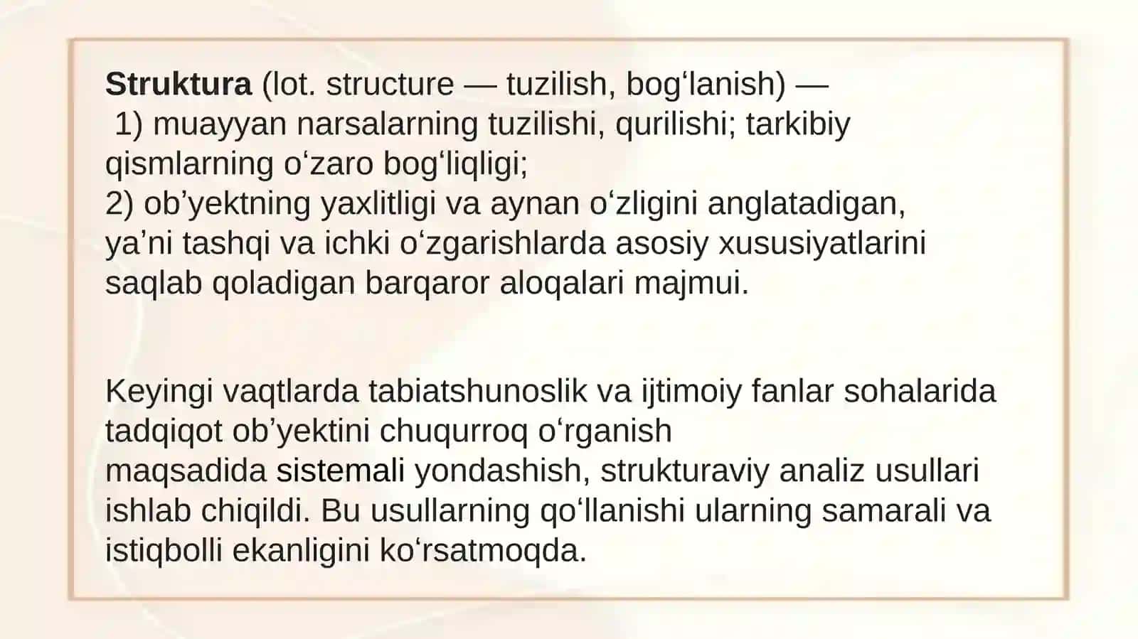 So 'zning morfologik strukturasi 2