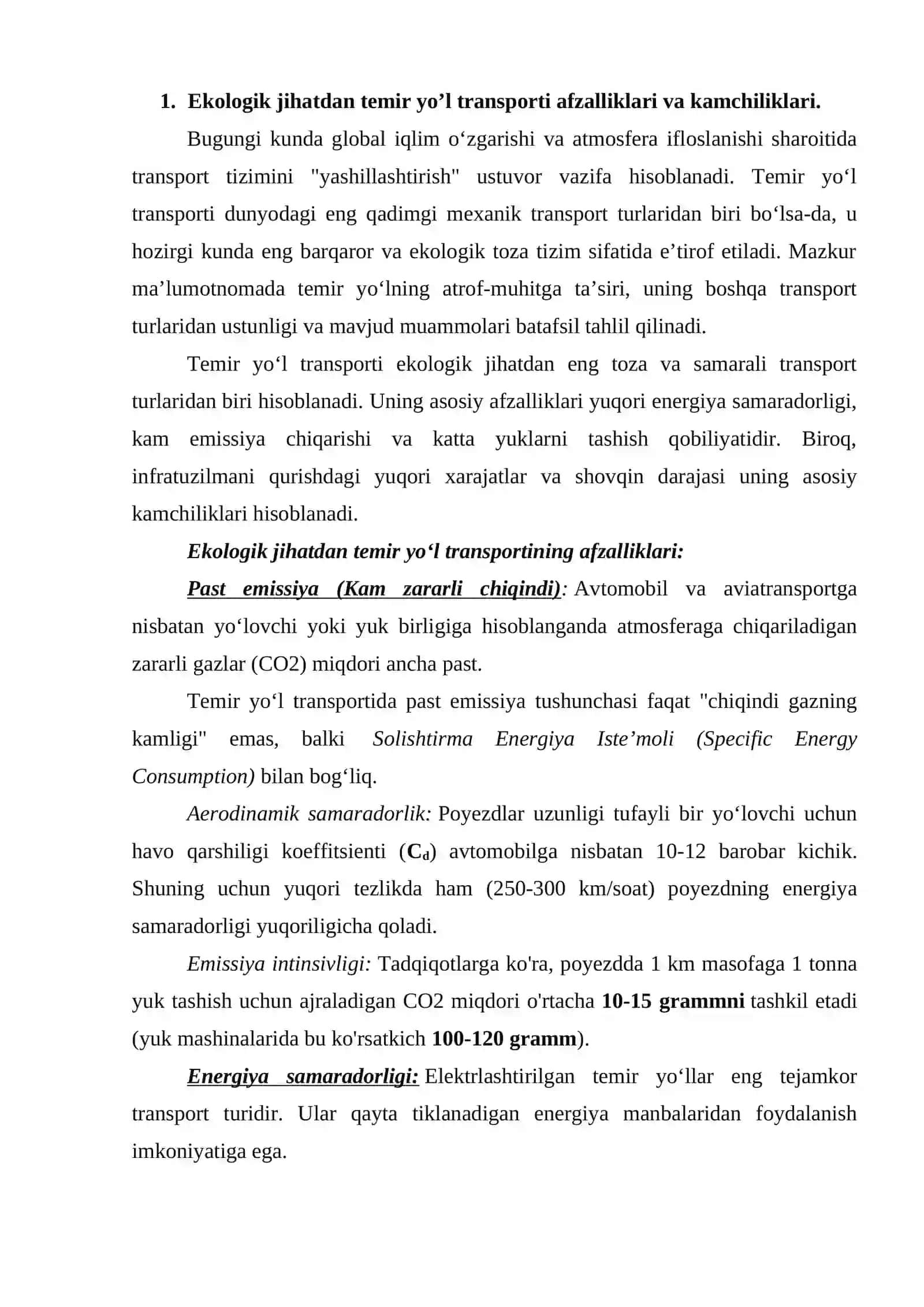 Temir yo'l transportining ifloslanishi 2