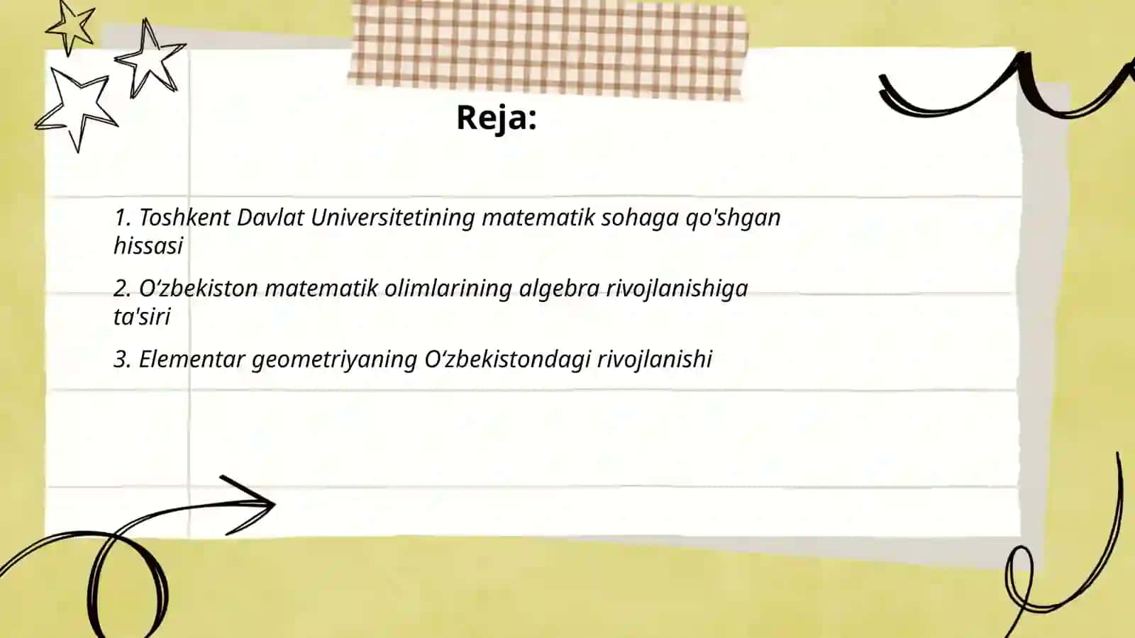Matematik sohalari rivojlanishi 2