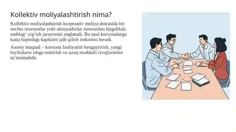 Korporativ moliyada kollektiv moliyalashtirish 2