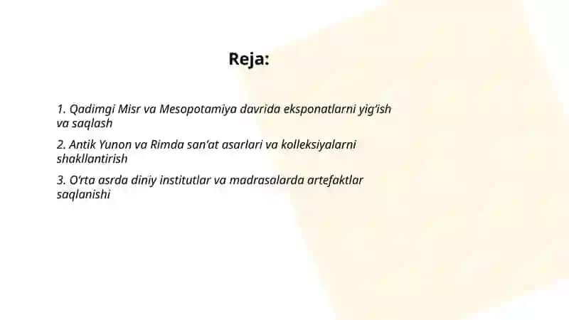 Jahon muzeylarining shakllanishi 2