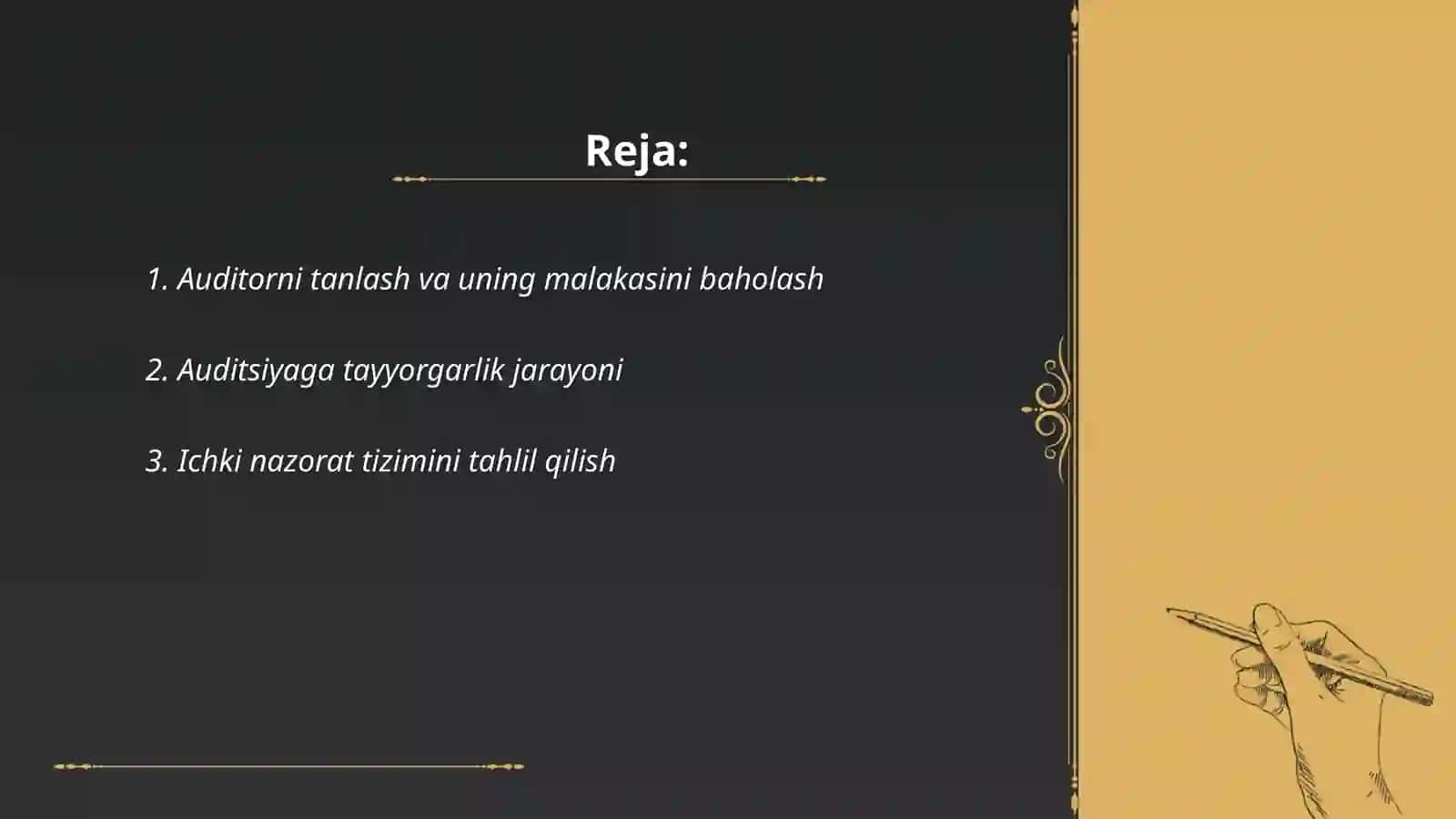 Auditor ish sifatini nazorat qilish 2