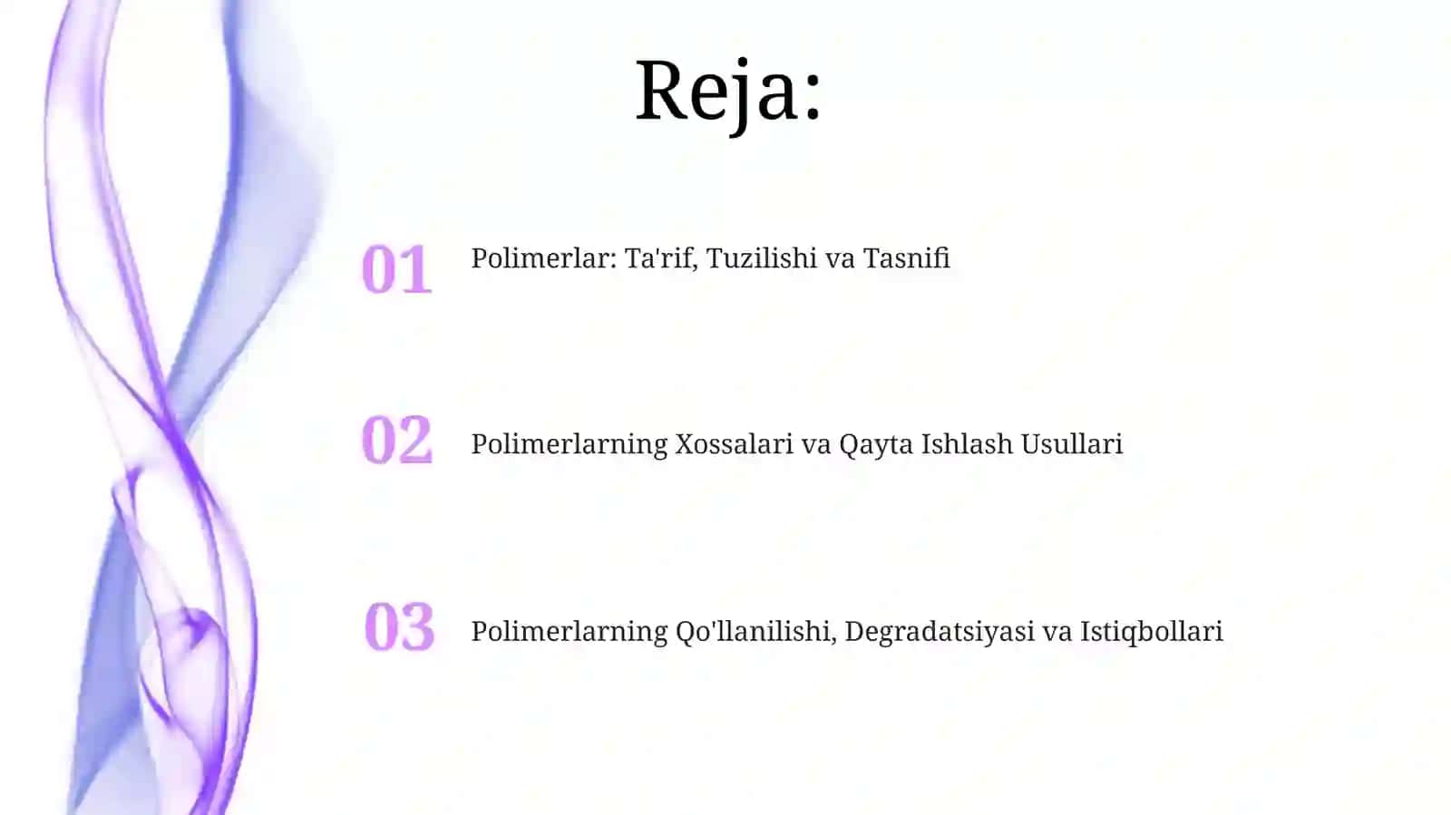 Polimerlar: Ta'rif, Tuzilishi va Tasnifi 2