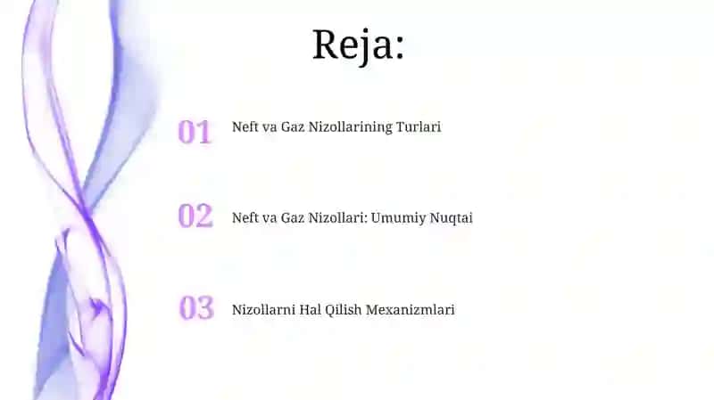 Neft va Gaz Nizollarining Turlari 2