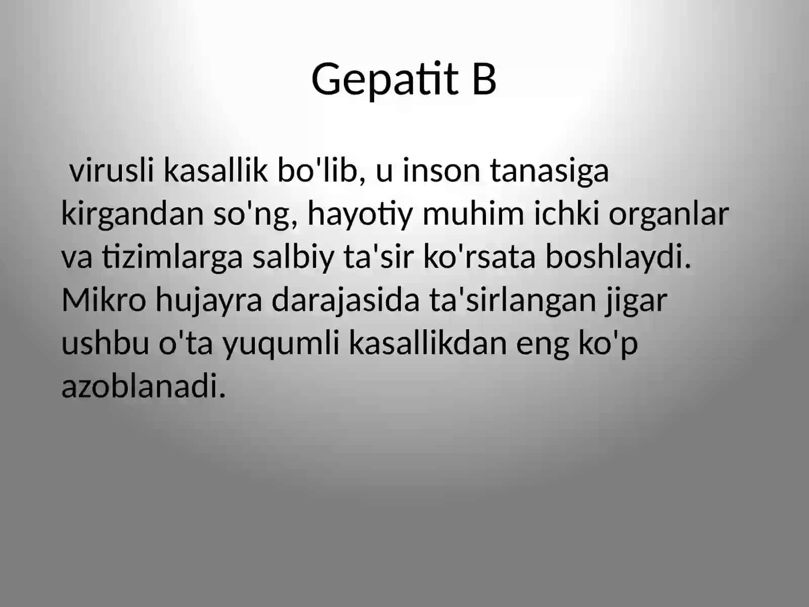 Virusli gepatit b ni davolash 2