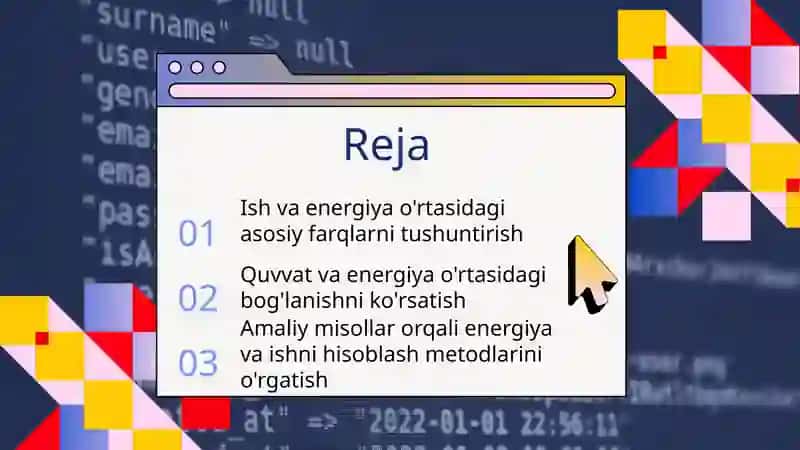 Ish va energiya 2