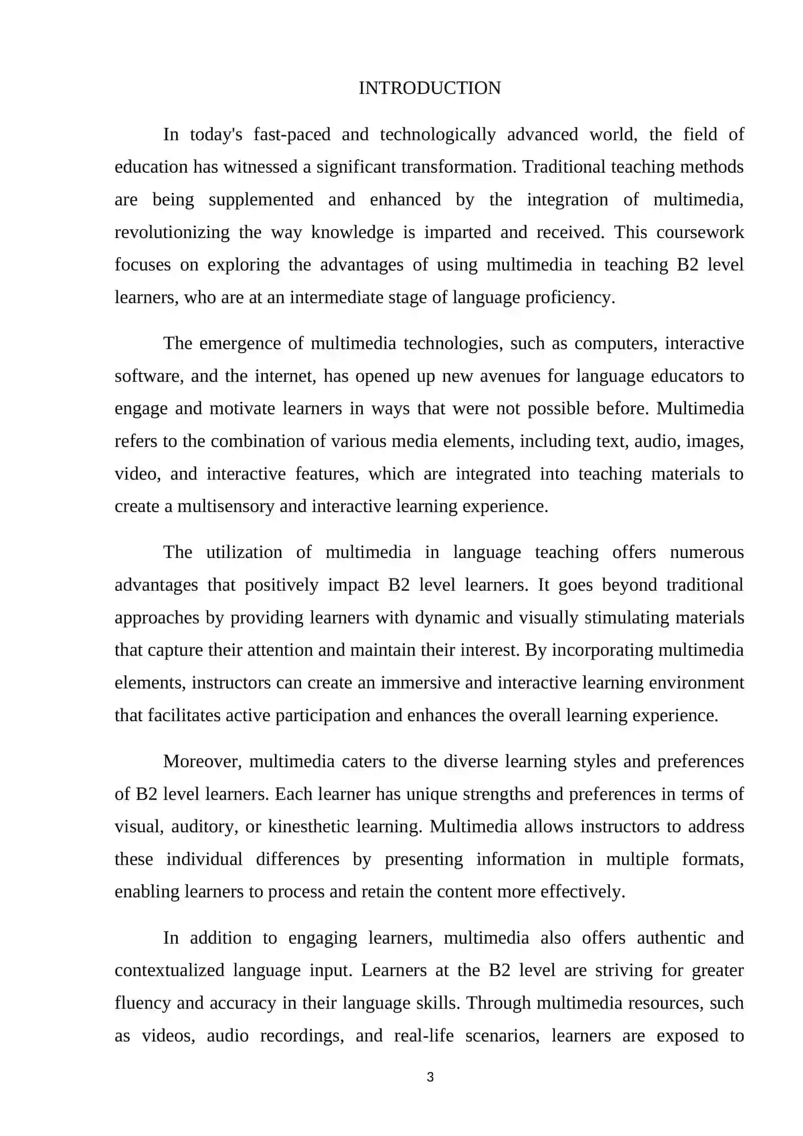 THE ADVANTAGES OF MULTIMEDIA IN TEACHING B2 LEVEL LEARNER 2