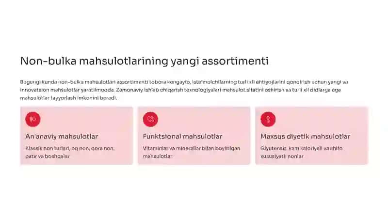 Non-bulka mahsulotlarining yangi assortimenti 2