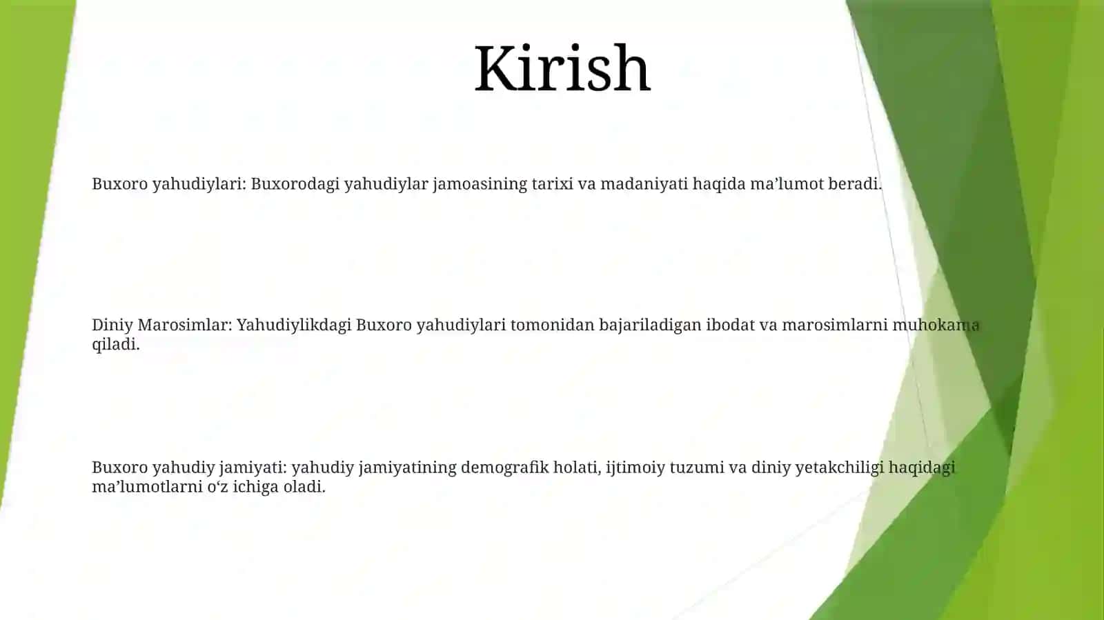 Buxoro Yahudiylarining Diniy Marosimlari 2