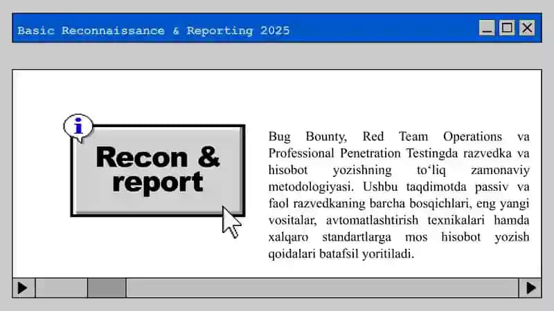 Basic recon & Report 2