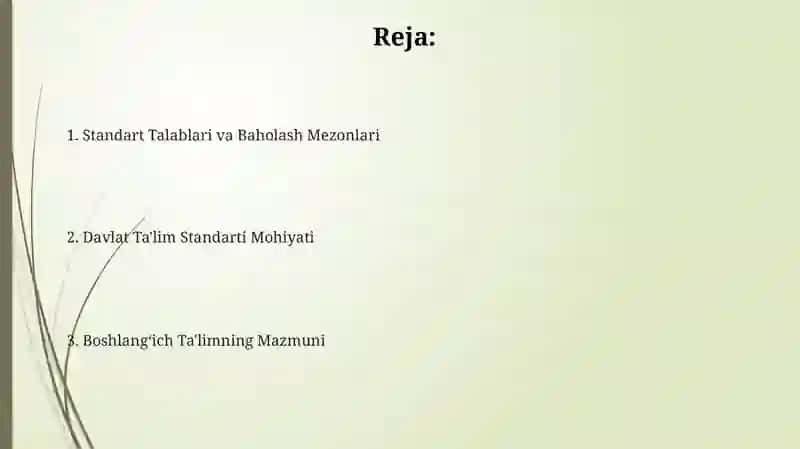 Davlat taʼlim standarti (boshlangʼich taʼlimning mohiyati va mazmuni) 2
